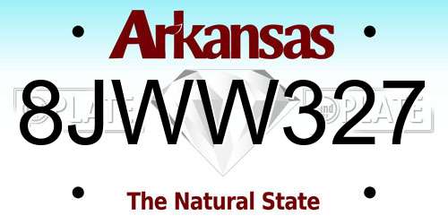 8JWW327 Arkansas License Plate