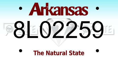 8L02259 Arkansas License Plate