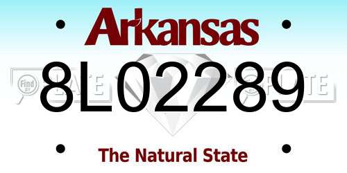8L02289 Arkansas License Plate