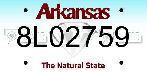 8L02759 Arkansas License Plate