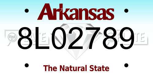 8L02789 Arkansas License Plate