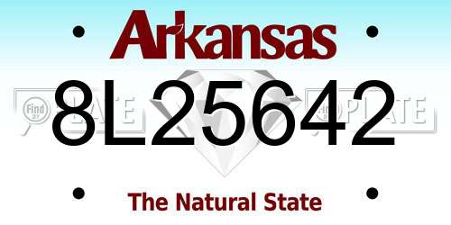 8L25642 Arkansas License Plate