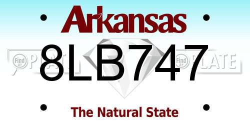 8LB747 Arkansas License Plate