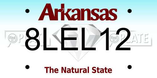 8LEL12 Arkansas License Plate