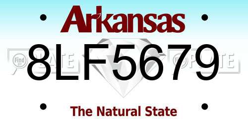 8LF5679 Arkansas License Plate