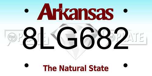8LG682 Arkansas License Plate