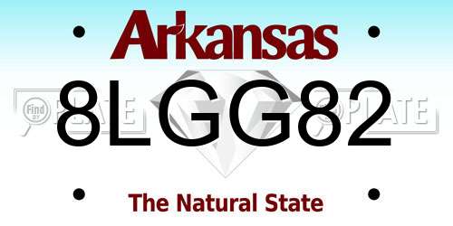 8LGG82 Arkansas License Plate