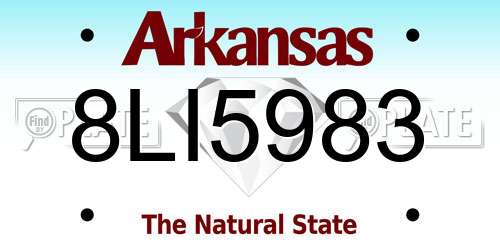 8LI5983 Arkansas License Plate