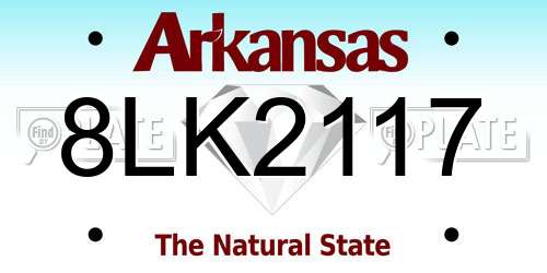 8LK2117 Arkansas License Plate