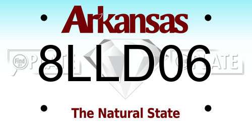 8LLD06 Arkansas License Plate