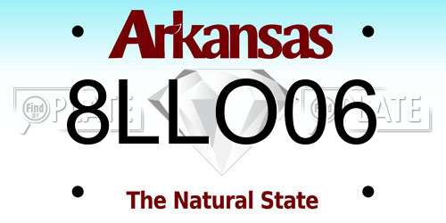 8LLO06 Arkansas License Plate