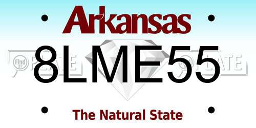 8LME55 Arkansas License Plate