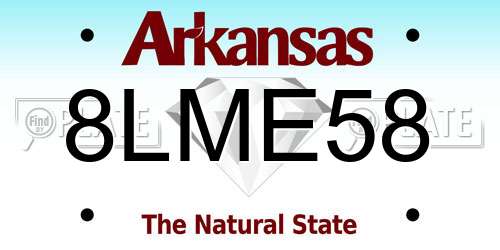 8LME58 Arkansas License Plate