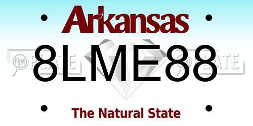 8LME88 Arkansas License Plate