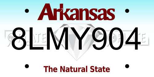 8LMY904 Arkansas License Plate