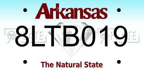 8LTB019 Arkansas License Plate