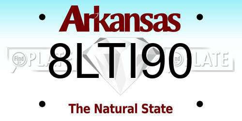 8LTI90 Arkansas License Plate