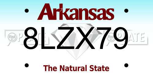 8LZX79 Arkansas License Plate