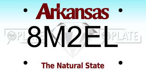 8M2EL Arkansas License Plate
