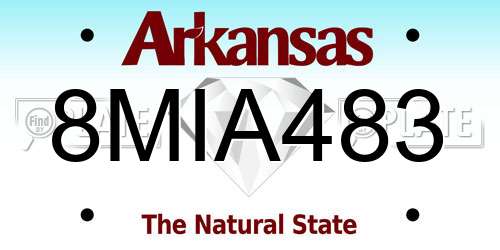 8MIA483 Arkansas License Plate