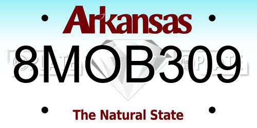 8MOB309 Arkansas License Plate