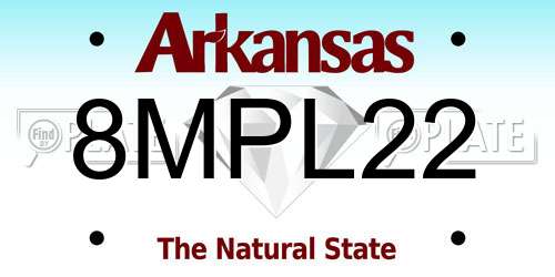 8MPL22 Arkansas License Plate