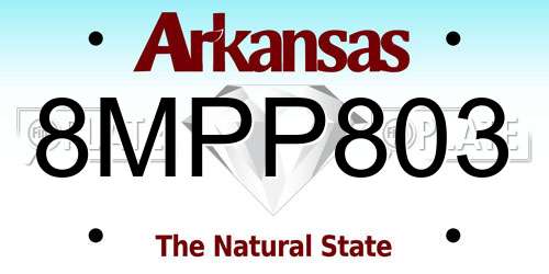 8MPP803 Arkansas License Plate