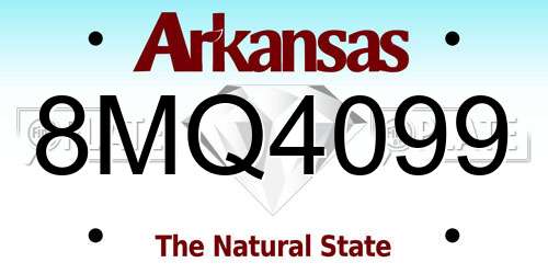 8MQ4099 Arkansas License Plate