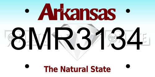 8MR3134 Arkansas License Plate