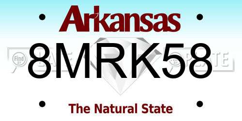 8MRK58 Arkansas License Plate