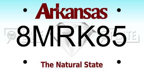 8MRK85 Arkansas License Plate