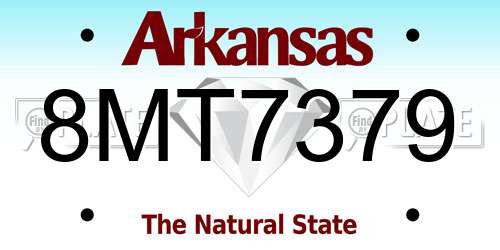 8MT7379 Arkansas License Plate