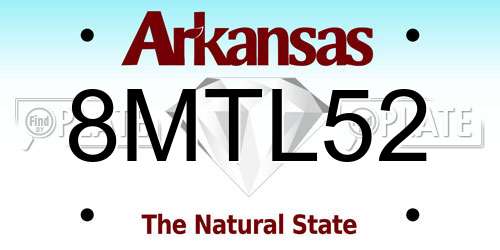 8MTL52 Arkansas License Plate
