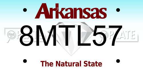 8MTL57 Arkansas License Plate