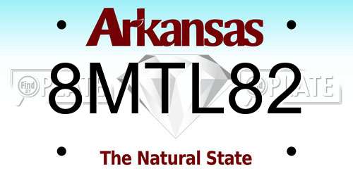 8MTL82 Arkansas License Plate