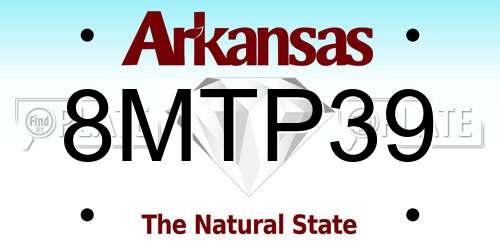 8MTP39 Arkansas License Plate
