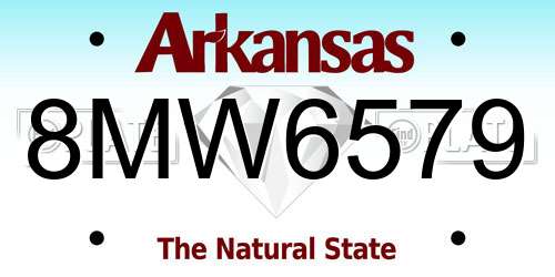8MW6579 Arkansas License Plate