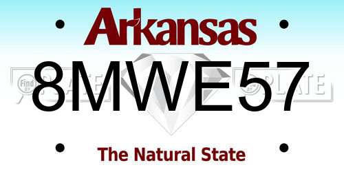8MWE57 Arkansas License Plate