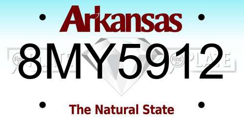 8MY5912 Arkansas License Plate