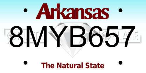 8MYB657 Arkansas License Plate