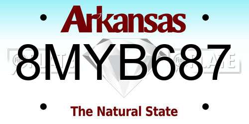8MYB687 Arkansas License Plate