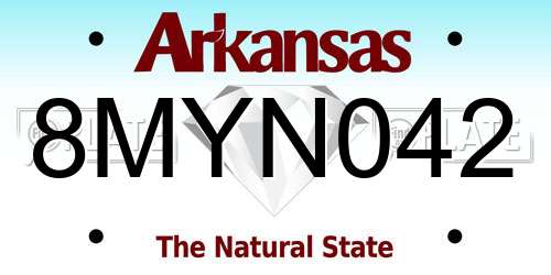 8MYN042 Arkansas License Plate