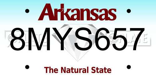 8MYS657 Arkansas License Plate