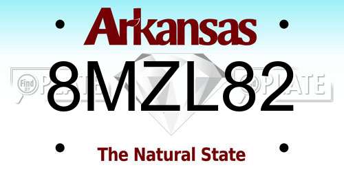 8MZL82 Arkansas License Plate