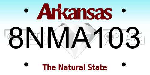 8NMA103 Arkansas License Plate