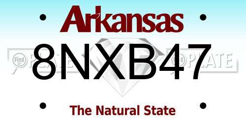 8NXB47 Arkansas License Plate