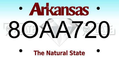8OAA720 Arkansas License Plate