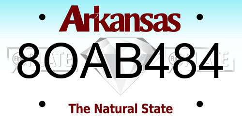 8OAB484 Arkansas License Plate