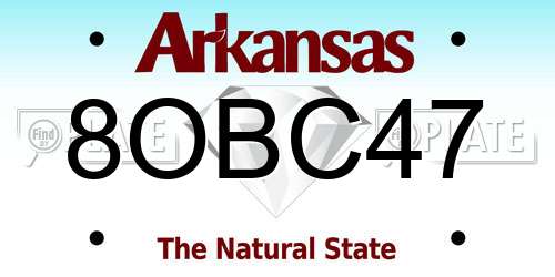 8OBC47 Arkansas License Plate