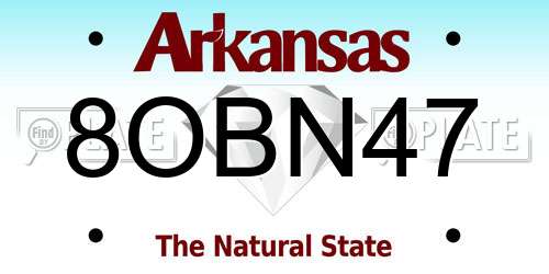 8OBN47 Arkansas License Plate